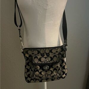 Coach Black and Gold Crossbody Bag